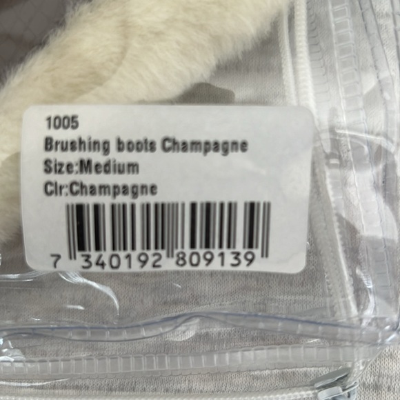 Equestrian Stockholm Medium Champagne Brushing Boots - Picture 3 of 3